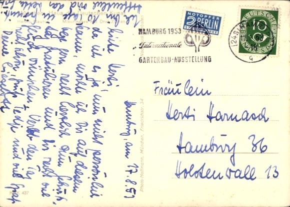 Artist Postcard Maurus, Hanns, Veneto, Lake Misurina with Three Peaks, HDK 437