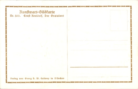 Artist Postcard Kreidolf, Ernst, grasshopper couple, congratulator, art steward picture card no. 205