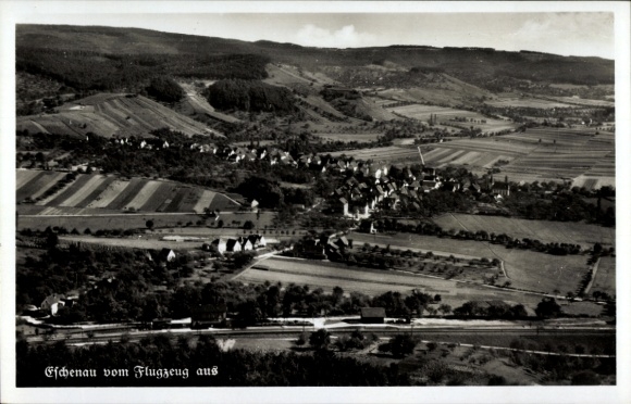 Postcard Eschenau Eckental in Middle Franconia, aerial photograph