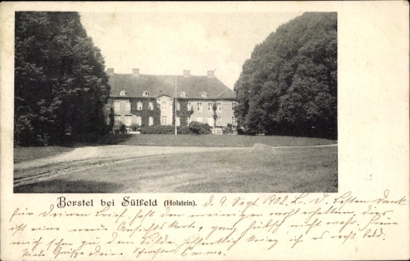 Postcard Sülfeld in Holstein, villa, trees