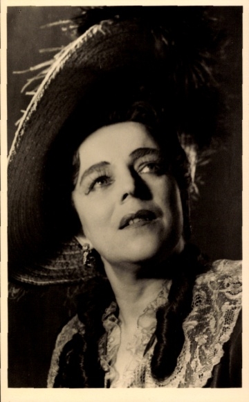 Photo Postcard opera singer Ruth Glowa Burkhardt, portrait, autograph