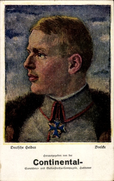 Ak Jagdflieger Oswald Boelcke, Portrait, Deutsche Helden, Reklame, Continental