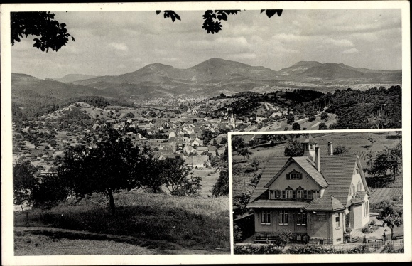Postcard Loffenau in the Black Forest, holiday home and community center of the Evang. community, total view