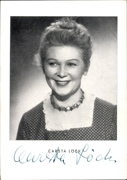 Postcard actress Carsta Löck, portrait, autograph, Christina