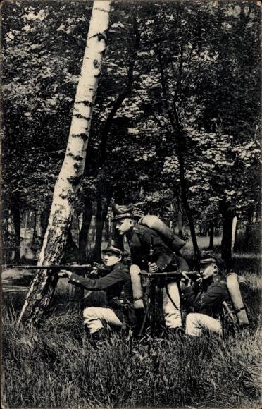 Postcard Dresden, Royal 2nd Jäger Battalion No. 13 at the shooting range