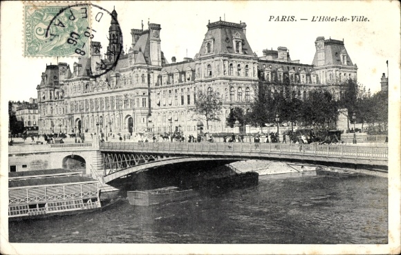 Ak Parijs, stadhuis