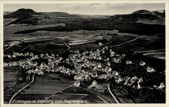 Ak Frittlingen in Württemberg, Luftaufnahme,  Lemberg, ländliche Landschaft