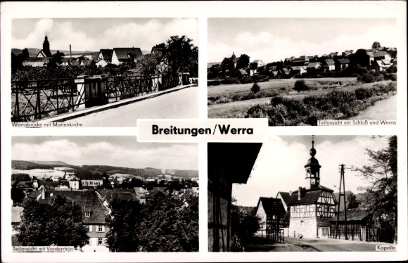 KP Breitungen na Werra, most Werra, Marienkirche, zamek, kaplica
