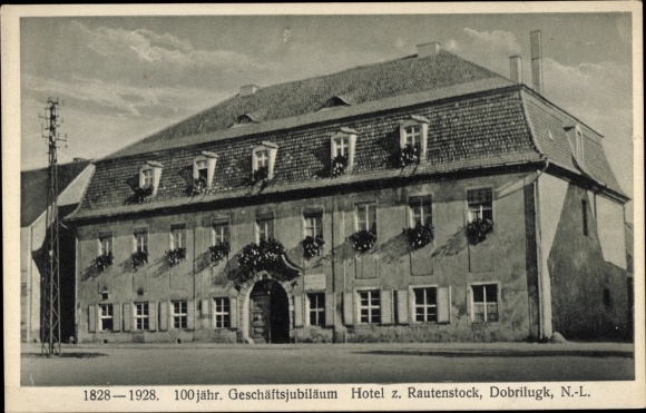 Postcard Dobrilugk Doberlug Kirchhain in Brandenburg, Hotel zum Rautenstock