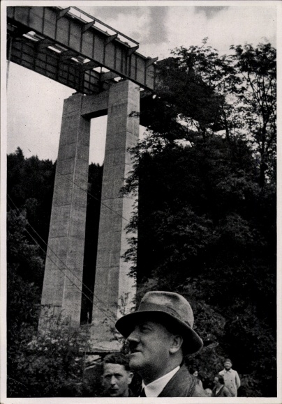 Sammelbild Adolf Hitler, Mangfallbrücke, Sommer 1935, Sammelwerk Nr. 15 Bild 118