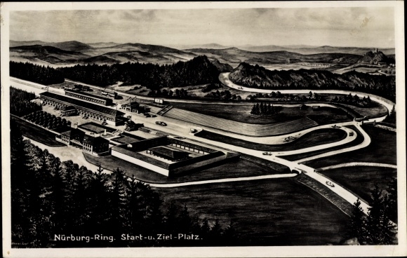 Artist PC Nürburg in the Ahrweiler district of Rhineland-Palatinate, Nürburger Ring, start and finish area