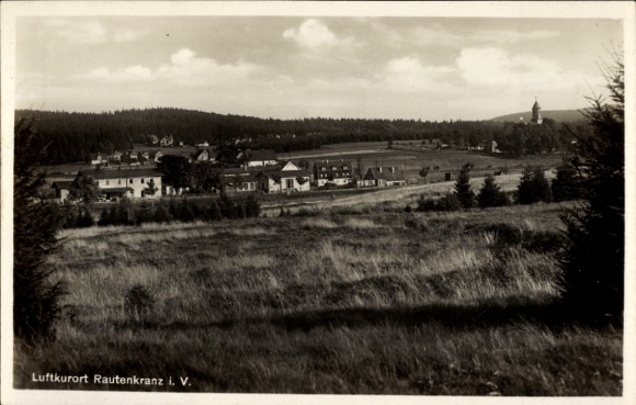 Ak Rautenkranz in het Vogtland, stadszicht