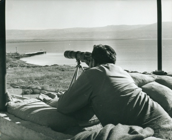 Judaica Photo Farmin on Israel's Burning Border, Jordan River