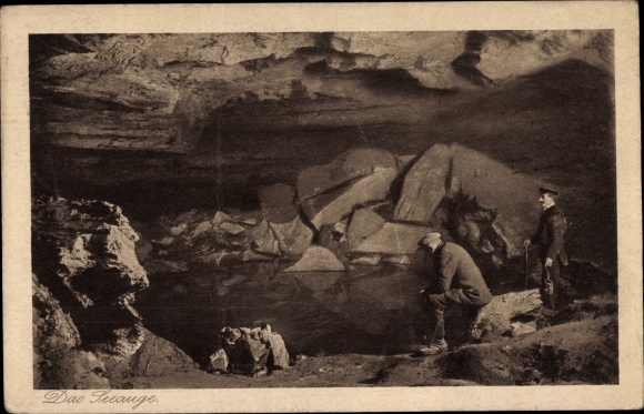 Postcard Uftungen im Harz, Heimkehle Cave