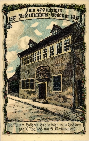 Artysta lito Kallista, Lutherstadt Eisleben, dr. Miejsce urodzenia Marcina Lutra, 400 lat Reformacji