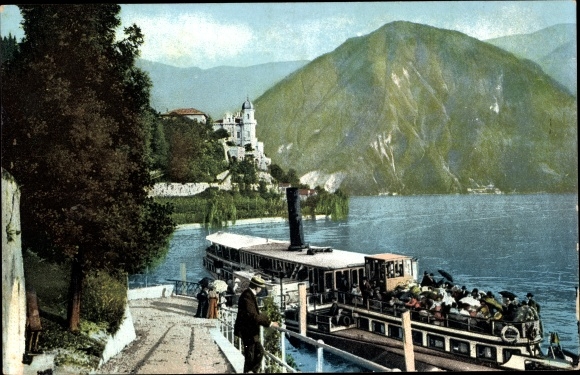 KP Castagnola Cassarate Lugano Kt Tessin, Imbarcadero, Dampfer