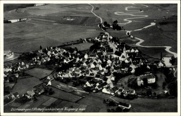 Postcard Dürrwangen Balingen in Württemberg, aerial photograph