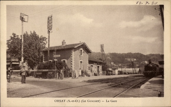 Ak Orsay Essonne, Le Guichet, Bahnhof, Eisenbahn