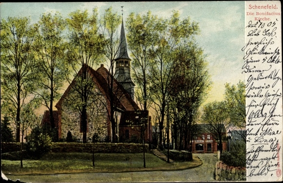 Ansichtkaart Schenefeld Kreis Rendsburg, Bonifatiuskirche