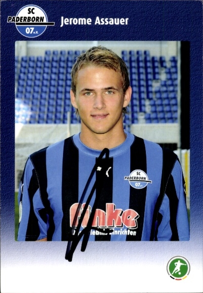 Autograph card footballer Jerome Assauer, SC Paderborn 07, autograph