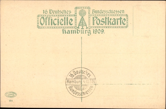 PC Hamburg, 16, German Federal Shooting 1909, men in the rain