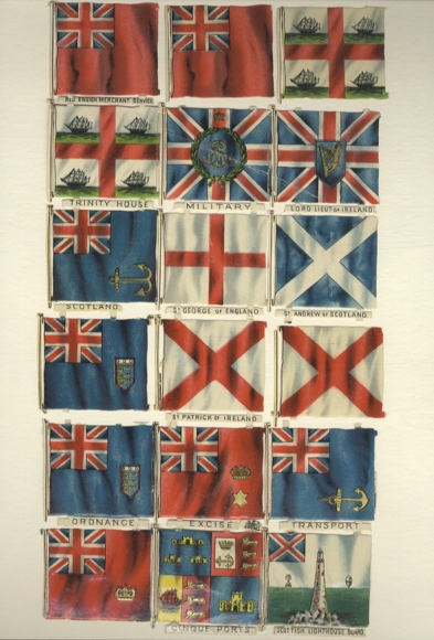 18 wafers with various country flags, including England, Ireland, Scotland, each approx. 5 x 5 cm