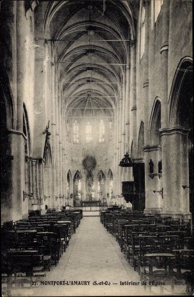 Postcard Montfort l&#39;Amaury Yvelines, Interior of the Church