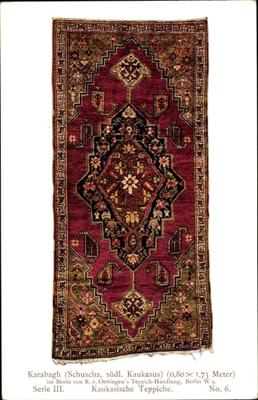 Ac Masterpieces of Oriental Knotting III 6, Caucasian Carpets, Karabagh