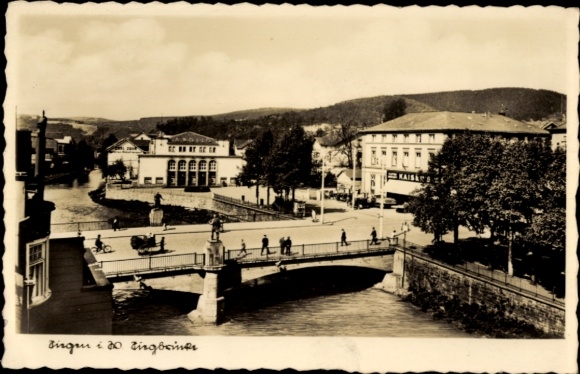 Ak Siegen in Westfalen, Siegbrücke