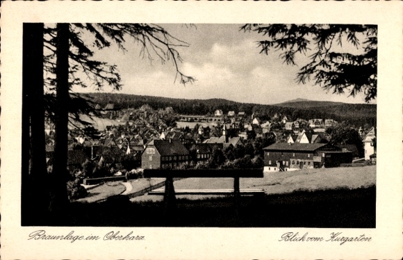 Postcard Braunlage in the Upper Harz, Braunlage in the Upper Harz, view from Hurgarten