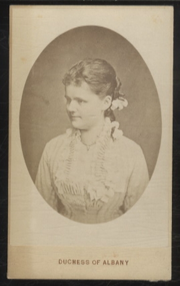 CdV portrait of Duchess Helene of Albany, née of Waldeck-Pyrmont