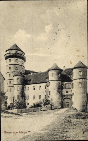 Ak Rimpar in Unterfranken, Historisches Gebäude, Türme, Architektur,  Ansicht