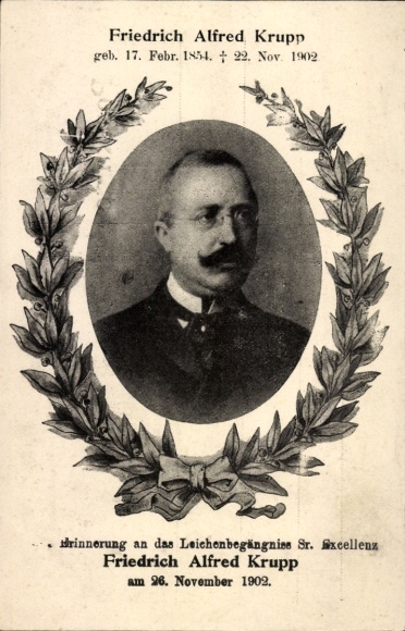 Postcard German industrialist Friedrich Alfred Krupp, portrait