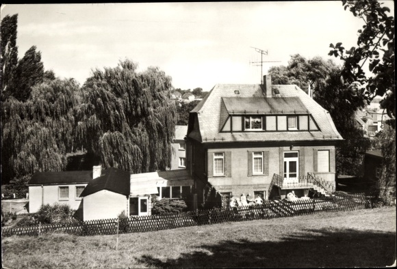 Postcard Reudnitz Mohlsdorf in Thuringia, house, garden