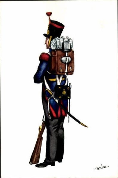 17 alte Ak mit Beiheft Uniformen des spanischen Militärs