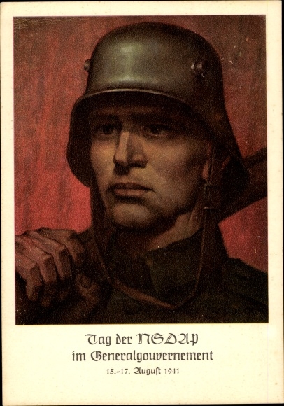 Artist Postcard Kraków Kraków Poland, Day of the NSDAP in the General Government 1941