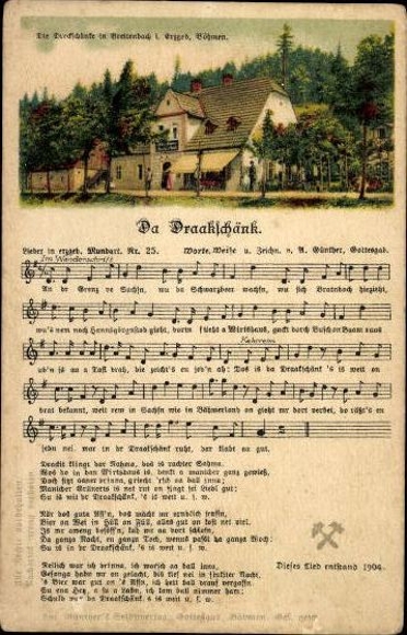 30 individual song cards, Anton Günther