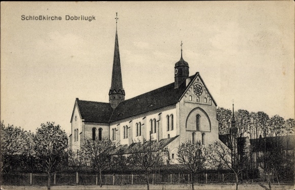 Postcard Dobrilugk Doberlug Kirchhain in Brandenburg, Castle Church, exterior view