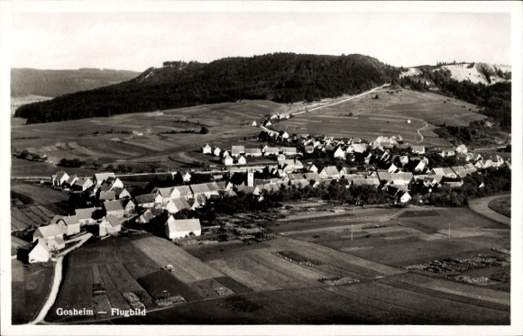 Postcard Gosheim in Württemberg, aerial photograph