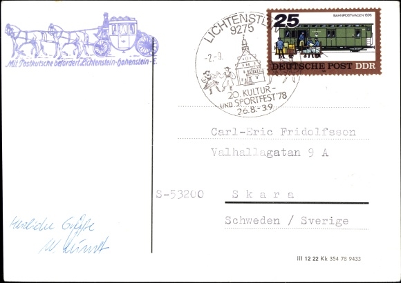 KP artysty Lichtenstein Callnberg, XX Festiwal Kultury i Sportu 1978, herb