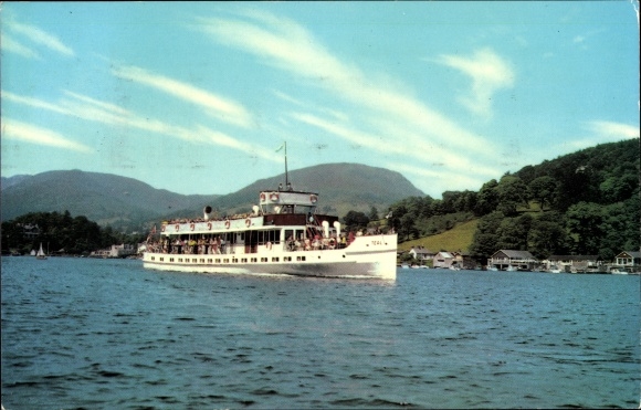 Postcard Windermere Cumbria England, The Teal Leaves Waterhead, Lake Windermere