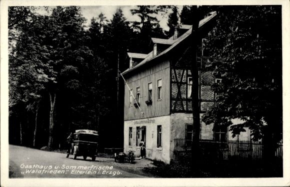 Ak Elterlein im Erzgebirge, Gasthaus Waldfrieden, Inh. Kurt Singer