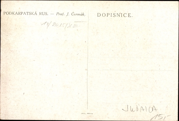 Judaica Postcard Cermak, J., Ukraine, Karpatska Rus, Vyhlednuta obet, Jewish Traders, Unsuspecting Victim