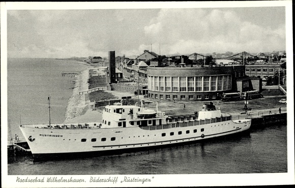 Postcard Wilhelmshaven in Lower Saxony, bathing ship Rüstringen