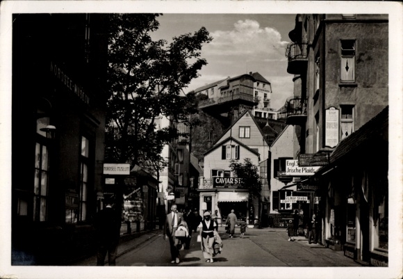 Postcard Gosen Neu Zittau in the Oder Spree district, CAVIAR ST, Kaiserstraße, shops, people, origin