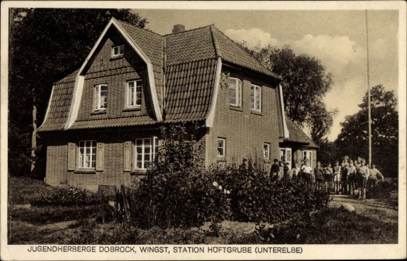 Ak Dobrock Wingst im Kreis Cuxhaven, Blick auf die Jugendherberge