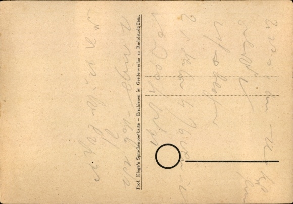 Artist Postcard Stohl, language PC, Russian, German, sculptor