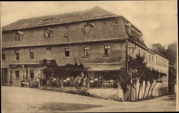 Postcard Blankenhain Crimmitschau in Saxony, Gasthof zur Hohen Linde
