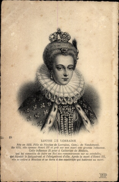 Postcard Louise de Lorraine, Queen of France and Poland