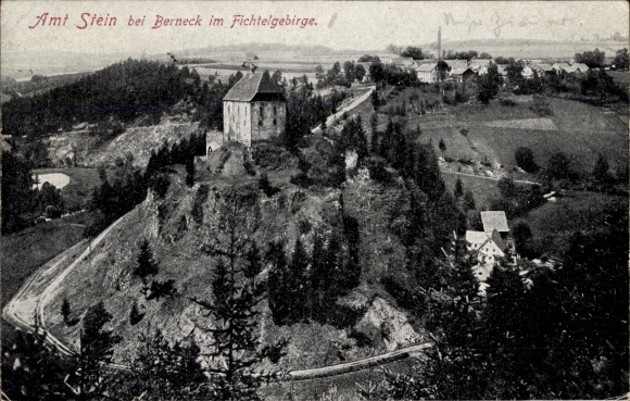 Postcard Stein Gefrees in the Fichtelgebirge Upper Franconia, Castle